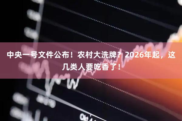 中央一号文件公布！农村大洗牌？2026年起，这几类人要吃香了！